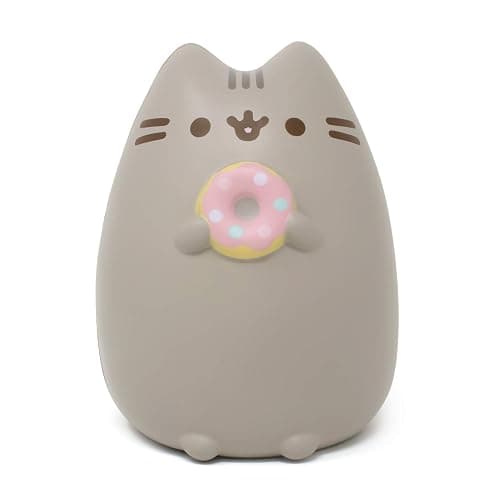 Hamee Pusheen Cat Slow Rising Cute Jumbo Squishy Toy (Bread Scented, 6.3 inch) [Birthday Gift Bags, Party Favors, Gift Basket Filler, Stress Relief Toys] - Pusheen with Donut - Image 1