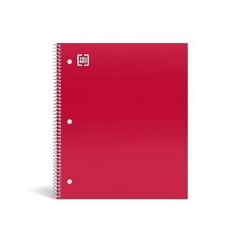 Staples Accel 1-Subject Notebook, 8.5x11 Inch, College Ruled, Red | 100 sheets for school, office, and everyday note-taking and writing. - Image 1