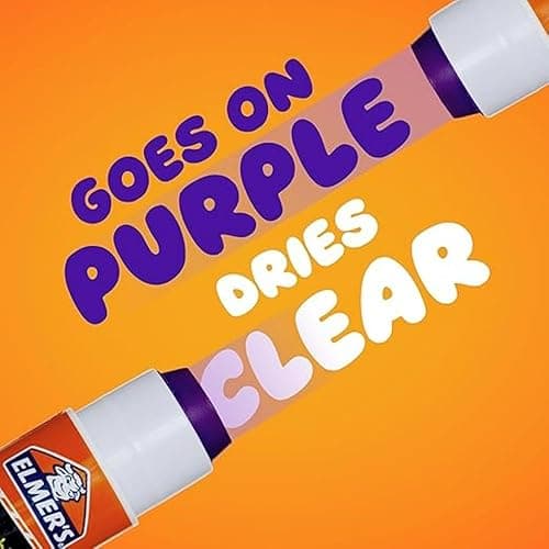 Elmer's Disappearing Purple School Glue Sticks, Washable, 7 Grams, 30 Count - Poster, Vision Board, Back to School, Bulk Pack for Classrooms, #1 Teacher Brand thumbnail 8