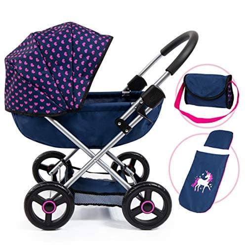 Bayer 4-in-1 Doll Pram Stroller Set with Accessories for 18 in Dolls - Image 1