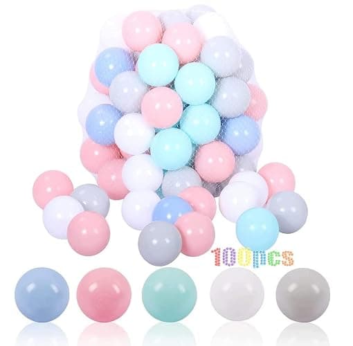 LANGXUN 50 100 200 Soft Plastic Ball Pit Balls for Kids, Gift for Baby Toddler Birthday Christmas, Ball Pit Play Tent, Baby Kiddie Pool Water Toys, Party Decoration - Image 1