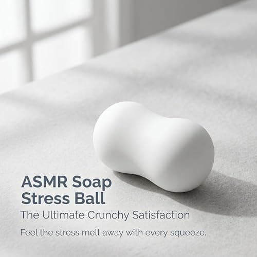 Crunchy Soap Squishy, Bead‑Filled ASMR Squishy Toy, Soft Slow Rising Squeeze Fidget Toy for Stress Relief, Sensory Desk Toy Gift for Adults Teens (Soap) thumbnail 3