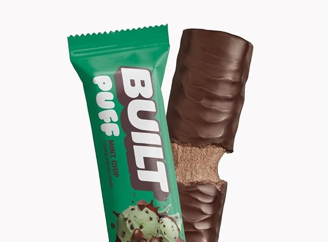 BUILT Bar Puff Protein Bars - Mint Chip - 17g Protein Snack Bars with Collagen - Calorie Conscious & Gluten Free - 12 Count thumbnail 7