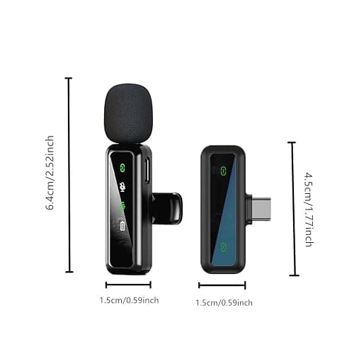 ordele Kabelloses Krawattenmikrofon für iPhone, iPad, Android, Kamera, Computer, tragbar, Mini-Mikrofon mit Geräuschunterdrückung, automatische Kopplung, für Vlogging, Videoaufnahme, Vlog thumbnail 6