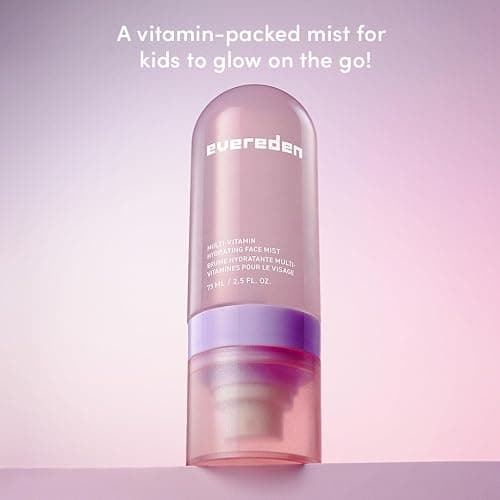 Evereden Kids Multi-Vitamin Hydrating Face Mist | Nourishing Face Spray, Preppy Skincare Essential for Ages 6+ | Clean Formula Safe for Sensitive Skin | Multi-Vitamin Complex, Peach & Mango Juice thumbnail 4