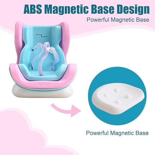 Hamsters Car Seat,Adjustable Leash Gerbils Car Vent Holder Includes Vent Clip & Magnetic Base for Hamsters Guinea Pigs Mice Small Animals thumbnail 2