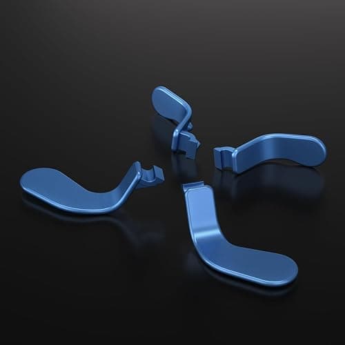 eXtremeRate 4 pcs Metallic Neptune Blue Stainless Steel Paddles, Replacement Interchangeable Hair Trigger Locks for Xbox One Elite, Xbox Elite Series 2 & Elite 2 Core Controller thumbnail 8