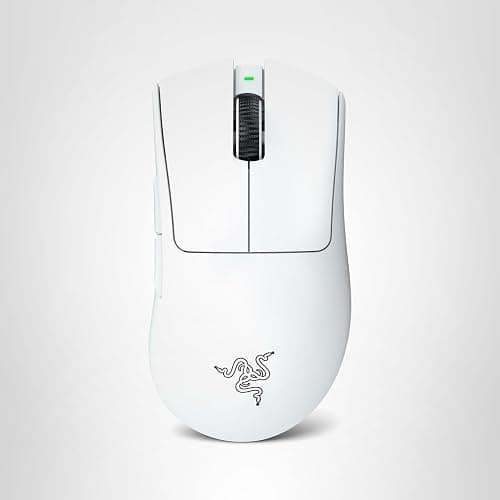 Razer DeathAdder V3 Pro Wireless Gaming Mouse: 64g Lightweight Ergonomic - 30K DPI Optical Sensor - Gen-3 Optical Switches - 8 Programmable Controls - Up to 90 Hr Battery - White thumbnail 13