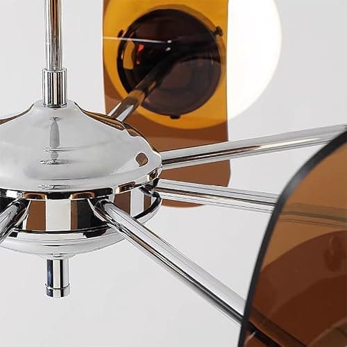 Modern Chandelier Hanging Ceiling Light, 8 Chandelier Brown Medieval Chandelier, recessed Ceiling Light, Pendant Light Lighting fixtures, Dining Room, Living Room, Kitchen Island (Coffe-8) thumbnail 2