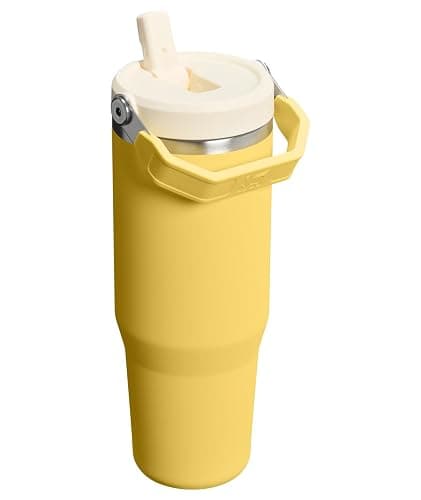 STANLEY IceFlow 2.0 Flip Straw Tumbler with Handle 30 oz | Twist On Lid and Flip Up Straw | Leakproof Water Bottle | Insulated Stainless Steel | BPA-Free | Daffodil thumbnail 4