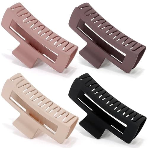 Ahoney Extra Large Hair Clips for Thick Long Hair - XL Oversized Giant Matte Banana Jumbo Jaw Clips, Strong Hold Hair Accessories for Women (Neutral) thumbnail 7