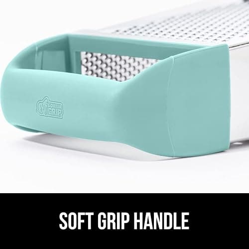 GORILLA GRIP 4-Sided 100% BPA-Free Cheese Grater With Container, Stainless Steel XL Box Graters, Parmesan Shredder, Grate Cheeses, Shred Veggies, Slip Resistant Handle, Dishwasher Safe Zester, Mint thumbnail 9