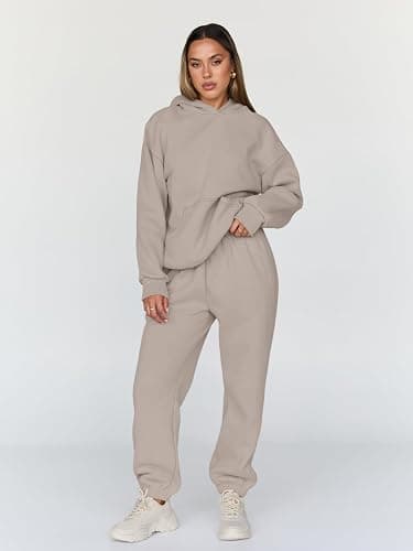 Trendy Queen Sweatsuits Women 2 Piece Outfit Two Piece Lounge Sets Hoodies and Sweatpants Fall Fashion Clothes 2025 Tracksuit thumbnail 2