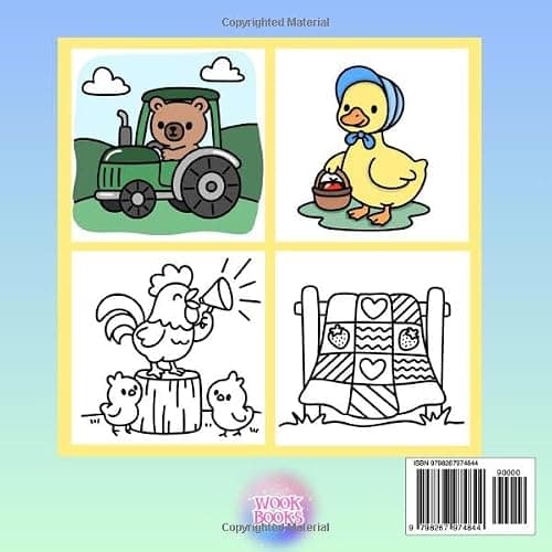 Bold and Easy Cozy Farm Dayz Coloring Book: A Farm Themed Coloring Book | Hand Drawn Illustrations for Adults and Kids | Simple, Big, Bold and Cozy Farm Inspired Coloring Book thumbnail 2