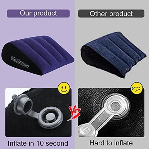 Sex Toys Adult Toys Pillow Position Cushion Triangle Inflatable Furniture Couples Toy Positioning for Deeper Position Support Pillow Men Women for Couples thumbnail 2
