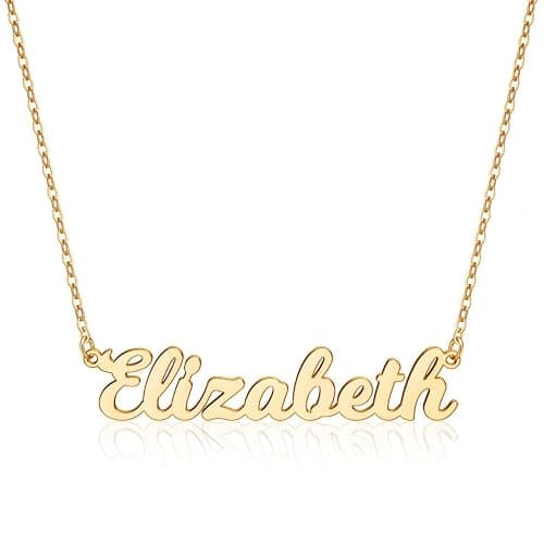 Ursteel Custom Name Necklace Personalized, 14K Gold Plated Personalized Name Necklace Dainty Name Plate Necklace Jewelry Personalized Gifts for Women - Image 1