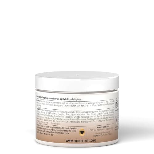 Bounce Curl Avocado & Rose Oil Clump and Define Cream, Enhance and Define Wavy, Curly, and Coily Hair, 6 oz thumbnail 2