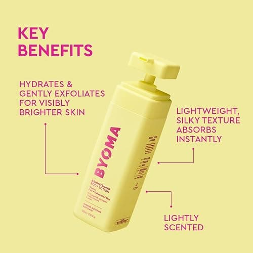 BYOMA Brightening Body Lotion - For Dull, Dehydrated Complexion - Creamy Moisturizer with Niacinamide + Urea - Evens Tone & Supports Barrier - 13.52 fl oz thumbnail 3