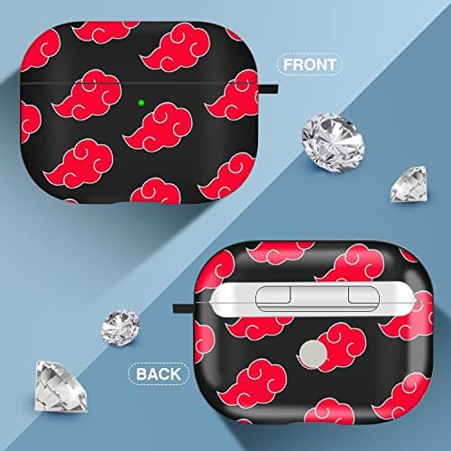 Maxjoy for Airpods Pro Case Cover, Anime Military Armor Series Full-Body Air Pod Pro Case, Secure Lock Protective Case for Apple AirPod, Wireless AirPod Pro Cases, Red Cloud thumbnail 8