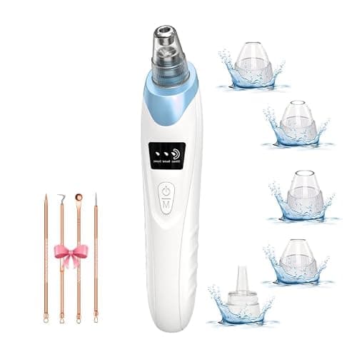 2025 Blackhead Remover Pore Vacuum,Facial Pore Cleaner-5 Suction Power,5 Probes,USB Rechargeable Blackhead Vacuum Kit Electric Acne Extractor Tool for Adult - Image 1