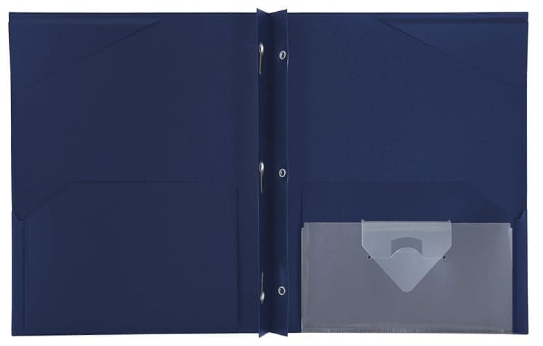 Five Star Stay-Put Pocket Folder, 11.62 x 9.31 x .25 Inches, Navy (72119) thumbnail 2