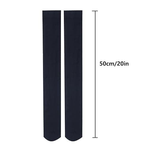 Bestjybt Women's Opaque Stretchy Nylon Over Knee Thigh High Stockings Knee High Costume Boot Socks for Daily Wear Cosplay thumbnail 3