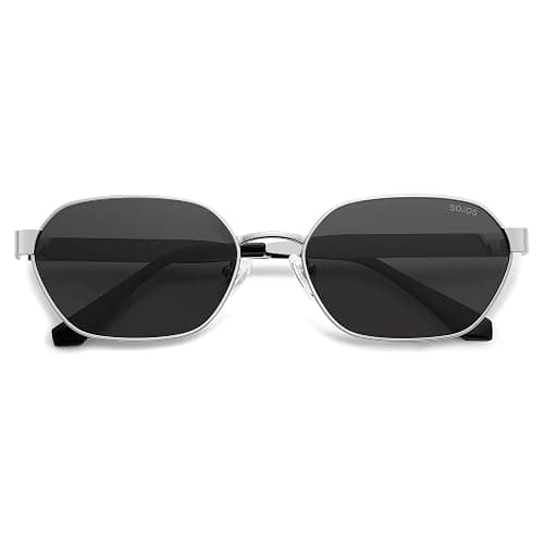 SOJOS Trendy Polarized Hexagon Sunglasses for Women Men, UV400 Retro Rectangle Shades SJ1238 - Image 1