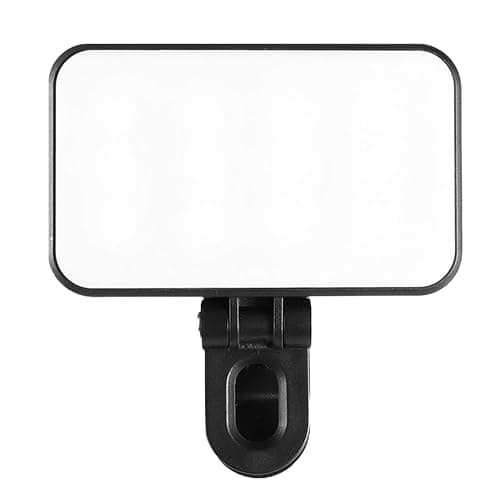 Clip on Selfie Light - Rechargeable Makeup Clip on Lamp,Rotatable Fill Light for Travel Live Streaming Home Studio Conference Selfie Video Recording Vlogging Photography - Image 1