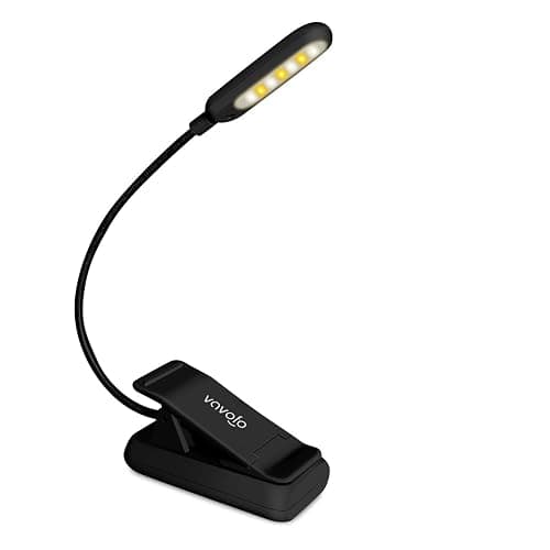 VAVOFO Rechargeable Reading Light, 7 LEDs with 9 Color Temperature 9 Brightness Levels Clip On Book Light for Reading in Bed with Power Indicator for Bookworms (Black) - Image 1