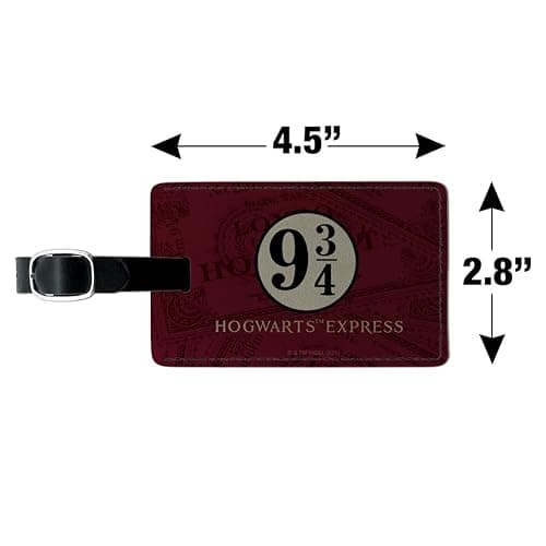 Harry Potter Hogwarts Express Tickets Rectangle Leather Luggage Card ID Tag thumbnail 2