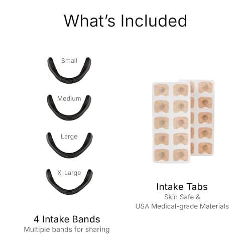 Intake Breathing Nasal Strip Starter Kit (15 Count, Black) - Boost Oxygen Intake, Reduce Snoring, Improve Sleep Quality - Sweat Resistant, Skin Safe Nasal Strips - Extra Strength Snoring Solution thumbnail 2