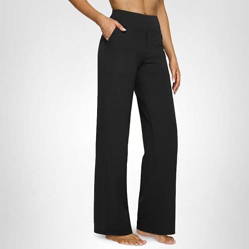 G4Free EverGoing Yoga Pants Women Wide Leg Pants with Pockets High Waist Stretch Dress Casual Sweatpants Petite/Regular/Tall thumbnail 5