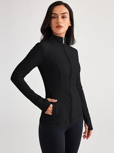 Trendy Queen Womens Lightweight Zip Up Jackets 2025 Athletic Hoodies Fall Gym Shirts Running Workout Clothes with Pocket thumbnail 4