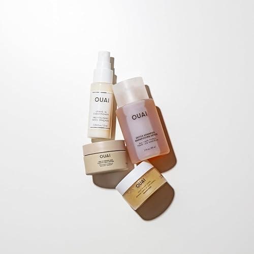 OUAI Travel Kit - Includes Travel Size Leave In Conditioner, Detox Shampoo, Fine to Medium Hair Mask, Scalp & Body Scrub (4 Count) thumbnail 3