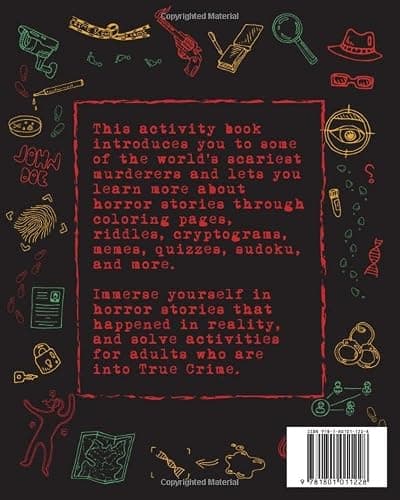 True Crime Activity Book for Adults: Over 100 Activities To Learn More About Infamous Serial Killers And Their Horrific Crimes - Trivia, Puzzles, ... (True Crime Activity & Puzzle Book Series) thumbnail 2