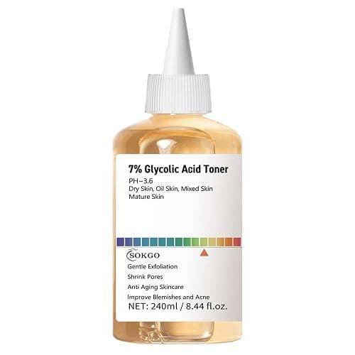 7% Glycolic Acid Exfoliating Toner, Exfoliating Facial Toner, Pore Minimizing Toner, Smooth Skin, Even Tone, Hydrating Formula - Image 1