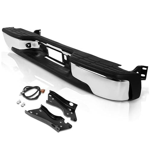 PM PERFORMOTOR Rear Step Bumper with License Plate Lights Compatible with 1999-2006 Chevy Silverado/GMC Sierra 1500 2500 Direct Replacement for GM1103124 GM1103122 12496085 thumbnail 2