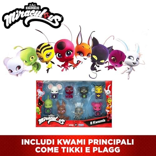 Bandai - Miraculous Tikki, Plagg, Trixx, Wayzz, Pollen, Nooroo, Fluff and Duusu 8 Kwamis Pack - Mini Figure Collection-P50532, P50532, Multi-Colour thumbnail 5