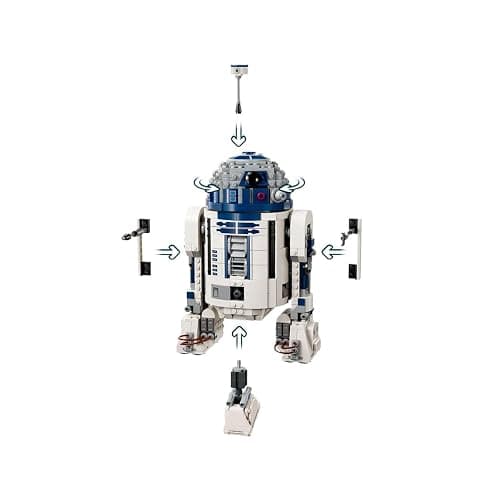 LEGO Star Wars 75379 R2-D2 Building Toy - Play and Display Droid Figure with Rotating Head, Periscope & Tools - incl. a Darth Malak Minifigure - Gift for 10+ Year Old Boys & Adult Fans thumbnail 5