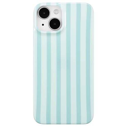 Striped teal phone case  - Image 1