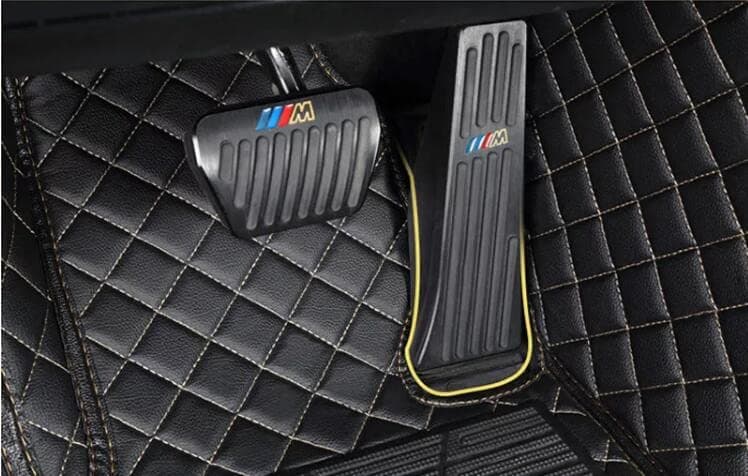 ZPXJSM Custom Floor Mats for Cars fit 95% Sedan SUV Sports Car Full Coverage All Weather Men Women Pads Protection Non-Slip Leather Floor Liners (Black Wine red Stitching) thumbnail 6