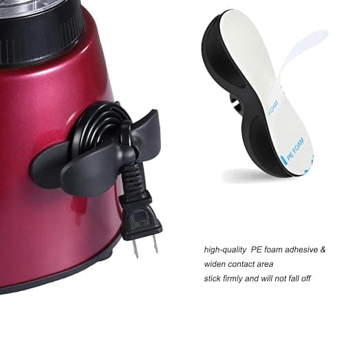 SisBroo Cord Organizer for Appliances, 4PCS Kitchen Appliance Cord Winder Cable Organizer, Cord Holder Cord Wrapper for Appliances Stick on Pressure Cooker, Mixer, Blender, Coffee Maker, Air Fryer thumbnail 4