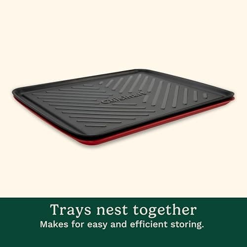 Cuisinart CPK-210 Grilling Prep and Serve Trays, Black and Red Large 18” x 14.5” thumbnail 4
