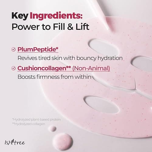 IsNtree Plum Peptide Plumping Gel Mask 30g x 4 Sheets | Korean Skincare | Cooling Gel Mask for Hydration & Firming | Peptides + Plum Extract thumbnail 6