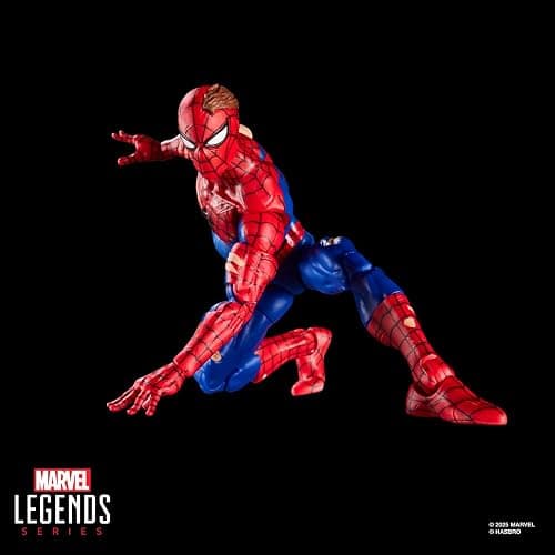 Marvel Legends Series Magic: The Gathering Battle-Damaged Spider-Man, 6-Inch Action Figure Toy & Exclusive Foil Collectible Card Game Trading Card thumbnail 6