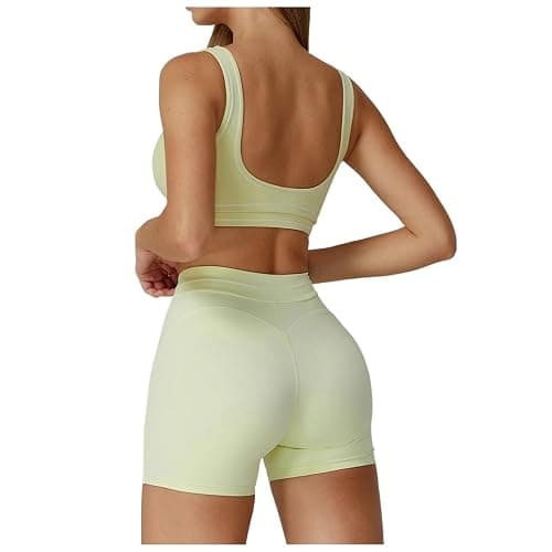 Women Workout Sets Women Tracksuit Sports Bra High Waist Legging Shorts Outfit Gym Set Fitness Running Push Up Sportswear thumbnail 3