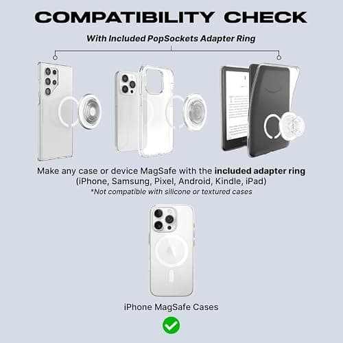 PopSockets Phone Grip for MagSafe with Kickstand, Magnetic Stand, Swappable Top, Secure Hold for iPhone MagSafe Cases, Phone & Tablet Grip, Cute PopSockets, Disney - Kawaii Minnie thumbnail 5