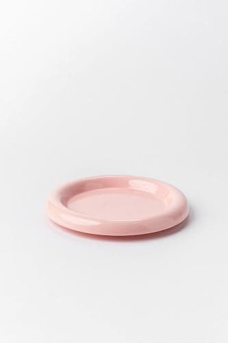 Chubby Ceramic Minimalist Aesthetic Tableware Kitchenware Plates in pink - Image 1