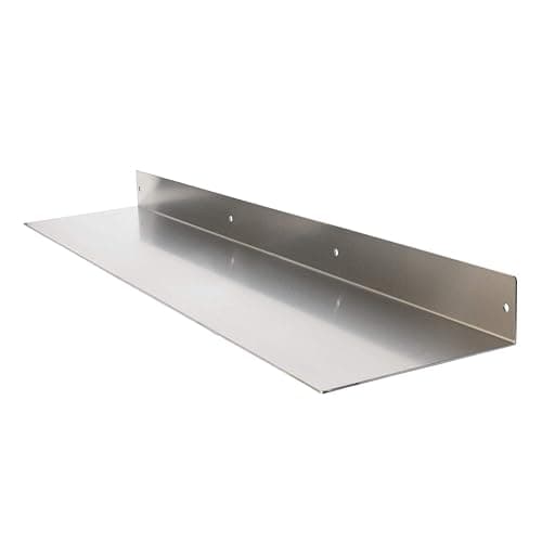 Mitus Floating Shelf Wall Mounted (8 inch x 36 inch) Heavy Duty Industrial Modern, Brushed Stainless Steel - 36"W x 8"D - Stainless Steel - Image 1