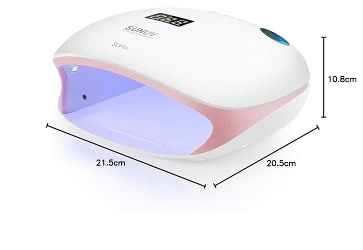 SUNUV Lampe à Ongles UV LED pour Vernis Gel, avec 4 Réglages de Minuterie, Sèche-Ongles avec Affichage LED à Capteur Automatique et Base Amovible, SUN4S Rose thumbnail 9